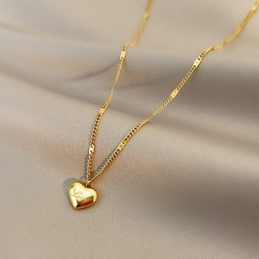 14K Gold Heart Necklaces
